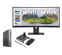 Lenovo ThinkCentre neo 50q G5 I5 16 512 + ThinkVision T34WD-40 34 UWQHD Docking 13th Generation Intel Core i5-13420H Processor E-cores up to 3.40 GHz P-cores up to 4.60 GHz, Windows 11 Pro 64, 512 GB