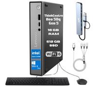 Lenovo ThinkCentre Neo 50q Gen 5 Tiny Mini Business Desktop 2026, Intel 8-Core 5 210H (Beats i7-1355U), 16GB DDR5 RAM, 512GB SSD PCIe Gen4, Wi-Fi 6, Ethernet, Docking Station, Windows 11 Pro