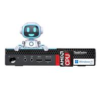 Lenovo ThinkCentre Tiny Desktop, 16GB RAM, 512GB SSD, AMD CPU, Dual-Display Support, Wi-Fi, Bluetooth, Multiple USB Ports, Ethernet Port, w/o Keyboard, Windows 11 Pro, Compact Design, Business-Grade