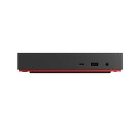 Lenovo ThinkPad Docking Station Compact USB-C docking station with HDMI, DisplayPort, dual display support, and 135W power adapter.