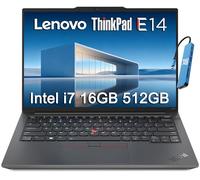 Lenovo ThinkPad E14 Business Laptop, Intel i7-1355U, 16GB RAM, 512GB SSD | 14" FHD+ Anti-Glare, 10-Core, Backlit KB, Fingerprint, Fast Charge, 1080p RGB Webcam, Thunderbolt 4, IST HUB, Win 11 Pro