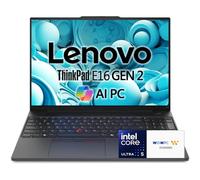 Lenovo ThinkPad E16 Business AI PC Laptop, 32GB DDR5 RAM, 2TB SSD, Intel Core Ultra 5 125U 12-core Processor, 16" WUXGA 1920x1200 Display, Fingerprint, Backlit Keyboard, Windows 11 Pro, WOWPC USB