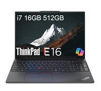 Lenovo ThinkPad E16 Business Laptop (16" FHD+ Anti-Glare, Intel 10-Core i7-1355U, 16GB RAM, 512GB SSD), Backlit, Fingerprint, 1080p Webcam w/Shutter, Thunderbolt 4, Ethernet, Win 11 Pro w/ AI Copilot
