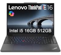 Lenovo ThinkPad E16 Business Laptop (16" FHD+ Anti-Glare, Intel Core i5-1335U (> i7-1255U), 16GB RAM, 512GB SSD), Backlit, Fingerprint, 1080p Webcam, Thunderbolt 4, Ethernet, Win 11 Pro w/ AI Copilot