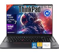 Lenovo ThinkPad E16 G2 16" AI Business Laptop, Intel Core Ultra 7 155U (>i7-13700H), 16GB DDR5 RAM, 1TB PCIe SSD, WUXGA (1920×1200) Display, Backlit KB, Fingerprint Reader, Win 11 Pro, w/WOWPC Bundle