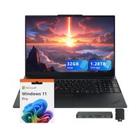 Lenovo ThinkPad E16 G3 16" WUXGA Laptop, Intel Core 7 240H, 32GB DDR5, 1.28TB Storage (1TB SSD+288GB Docking Station Set), Intel Graphics, Backlit Keyboard, Copilot, Wi-Fi 6E, Windows 11 Pro, Black