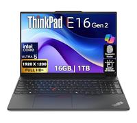 Lenovo ThinkPad E16 Gen 2, 16" FHD+ Display, Intel Ultra 5 125U, 16GB DDR5 RAM, 1TB SSD PCIe, Fingerprint, Backlit Keyboard, WiFi 6E + BT, RJ-45, 1080p Webcam, Win 11 Pro, AI Business Laptop - Black