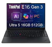 Lenovo ThinkPad E16 Gen 2 Business AI PC Laptop (16" FHD+ Touchscreen, Intel 12-Core Ultra 5 125U, 16GB DDR5 RAM, 512GB SSD) Fingerprint Reader, Backlit, Webcam, Wi-Fi 6E, Ethernet, Win 11 Pro, 2025