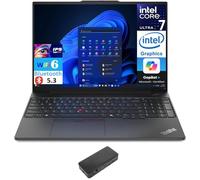 Lenovo ThinkPad E16 Gen 2 Business Laptop 16.0" IPS FHD Display (Intel Core Ultra 7 155U, 8GB DDR5, 256GB M.2 PCIe SSD, Intel Graphics, Thunderbolt 4, WiFi 6, HD Webcam, Win 11 Pro) w/USB-C Dock