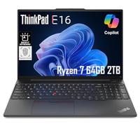 Lenovo ThinkPad E16 Gen 2 Business Laptop (16" FHD+ Anti-Glare, AMD Ryzen 7 7735U (> i7-1255U), 64GB DDR5 RAM, 2TB SSD) Fingerprint, Backlit, 1080p Webcam, Ethernet, Wi-Fi, Win 11 Pro w/ AI Copilot