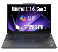 Lenovo ThinkPad E16 Gen 2 Business Laptop (16" FHD+ Anti-Glare, Intel Core Ultra 7 155U (Beat i7-1355U), 32GB DDR5 RAM, 1TB SSD) Fingerprint, Backlit, Webcam, Ethernet, Win 11 Pro, 2025 AI PC, Black