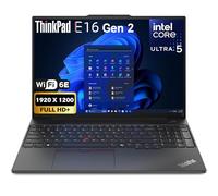 Lenovo ThinkPad E16 Gen 2, FHD+ 16" Display, Intel Ultra 5-125U, 40GB RAM, 1TB NVMe, FPR, Backlit Keyboard, WiFi 6E + BT, RJ-45, FHD Webcam, Win 11 Pro, AI Business Laptop