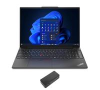 Lenovo Thinkpad E16 Gen 2 Home & Business Laptop (AMD Ryzen 5 7535U 6-Core, 8GB DDR5 4800MHz RAM, 256GB SSD, 16.0" 60 Hz Fingerprint, WiFi, Bluetooth, Backlit KB, Webcam, No OS) with USB-C Dock