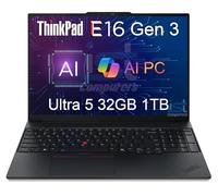 Lenovo ThinkPad E16 Gen 3 Business AI PC Laptop (16" FHD+ Anti-Glare, Intel 12-Core Ultra 5 225U (> i7-1365U), 32GB DDR5 RAM, 1TB SSD) Fingerprint, 1080P IR Webcam, Thunderbolt 4, Win 11 Pro, 2025