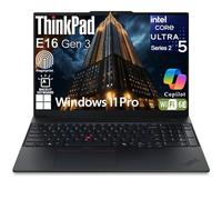 Lenovo ThinkPad E16 Gen 3 Laptop Computer for Business Office Work, Data Processing, Accounting, Coding, Intel Ultra 5 225H (64GB DDR5, 1TB SSD), Backlit Keyboard, Fingerprint Reader, Windows 11 Pro