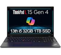 Lenovo ThinkPad L15 Business Laptop (15.6" FHD, Intel 10-Core i5-1335U (> i7-1255U), 32GB RAM, 1TB SSD), Backlit, Fingerprint, Webcam, Numeric Keypad, Thunderbolt 4, Ethernet, Win 11 Pro w/Copilot