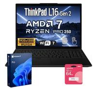 Lenovo ThinkPad E16 Gen 2 Laptop | 16" FHD+ | AMD Ryzen 7 7735U | 64GB DDR5 RAM | 2TB SSD | Fingerprint | Backlit Keyboard | | Webcam | HDMI | Wi-Fi 6 | Windows 11 Pro | Black | with Bundle Set