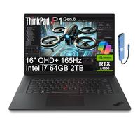 Lenovo ThinkPad P1 Mobile Workstation Laptop (16" 2K 165Hz, Intel 14-Core i7-13800H, 64GB DDR5, 2TB SSD, NVIDIA RTX A1000 6GB) 2 x Thunderbolt 4, Backlit, Fingerprint, IR Webcam, IST Hub, Win 11 Pro
