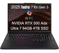 Lenovo ThinkPad P16s Gen 3 Mobile Workstation Laptop (16" FHD+, Intel 16-Core Ultra 7 155H, 64GB DDR5, 4TB SSD, NVIDIA RTX 500 Ada), AI PC for Designer, Engineer, 3-Year WRT, 5MP IR Webcam, Win 11 Pro