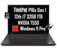 Lenovo ThinkPad P16s Mobile Workstation Business Notebook (16 inch FHD+, Intel 12-Core i7-1260P, 32GB RAM, 1TB SSD, NVIDIA T550), Backlit Keyboard, Webcam, Wi-Fi 6E, IST Cable,