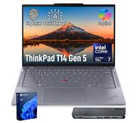 Lenovo ThinkPad T14 Business AI Laptop, 14" FHD+ IPS, Intel Core Ultra 7 155U, 32GB DDR5, 1TB SSD, 5MP Webcam, Fingerprint, Backlit, Wi-Fi 6E, Thunderbolt 4, Windows 11 Pro, 7-in-1 USB-C Hub Bundle