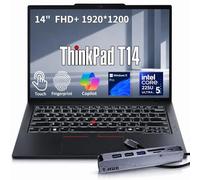 Lenovo ThinkPad T14 Business AI Laptop, 14" FHD+ Touchscreen, Intel Core Ultra 5 225U, 64GB DDR5, 1TB SSD, Fingerprint, Backlit Keyboard, 5MP Webcam, Wi-Fi 6E, HDMI, Windows 11 Pro, w/Hub Bundle