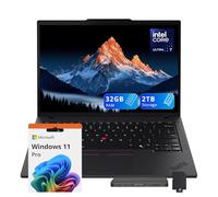 Lenovo ThinkPad T14 G5 14" WUXGA Laptop, Intel Ultra 7 165U, 32GB DDR5 RAM, 2TB Storage(1TB SSD+1TB Docking Station Set), Intel Graphics, Backlit Keyboard, Fingerprint, Wi-Fi 6E, Win 11 Pro, Black