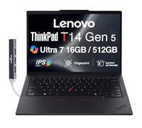Lenovo ThinkPad T14 Gen 5 AI Powered Business Laptop 14.0" IPS FHD+ Display (Intel Core Ultra 7 155U(>i7-13700H), 16GB DDR5, 512GB SSD, Copilot, Backlit KB, FP, Win 11 Pro) w/DKZ USB Port Expander