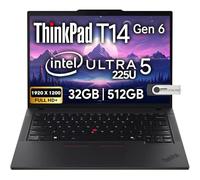 Lenovo ThinkPad T14 Gen 6 Business Laptop 14" FHD+ IPS, Intel Ultra 5 225U, 32GB DDR5 RAM, 512GB SSD, 5MP HD Webcam, Fingerprint, Backlit, Wi-Fi 6E, 2 Thunderbolt 4, AI PC