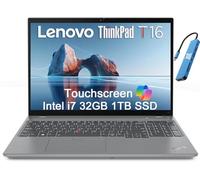 Lenovo ThinkPad T16 Gen 3 Business Laptop (16" FHD+, Intel Core Ultra 7 155U (>i7-13700H), 64GB RAM, 2TB SSD), 5MP Webcam, Backlit, Fingerprint, Ethernet, Wi-Fi 6E, IST HUB, Win 11 Pro, 2025 AI PC