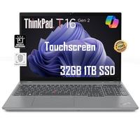 Lenovo ThinkPad T16 Business Workhorse Laptop (16" FHD+ Touchscreen, Intel 10-Core i7-1355U, 32GB DDR5 RAM, 1TB SSD) Military Grade, dTPM, Ethernet, FHD Webcam, 3-Y WRT, Win 11 Pro w/AI Copilot, Grey