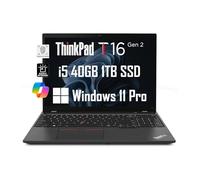 Lenovo ThinkPad T16 Gen 2 Business Laptop (16" FHD+ Anti-glare, 10-Core i5-1335U (> i7-1255U), 40GB RAM, 1TB PCIe SSD), Backlit KB, Fingerprint, Ethernet, Wi-Fi 6E, Webcam, Win 11 Pro w / AI Copilot