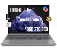Lenovo ThinkPad T16 Gen 2 Business Laptop (16" FHD+ Touchscreen, Intel 10-Core i7-1355U, 48GB DDR5 RAM, 2TB SSD) Ethernet, Backlit, Fingerprint, FHD Webcam, 3-Yr Warranty, Win 11 Pro w/ AI Copilot