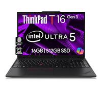 Lenovo ThinkPad T16 Gen 3 Business Laptop 16” FHD+ Display, Intel Ultra 5-125U (Beats i7-1355U), 16GB DDR5 RAM, 512GB SSD, 5MB Webcam, WiFi 6E + BT, RJ-45, HDMI, Win 11 Pro, AI Copilot - Black