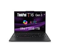 Lenovo ThinkPad T16 Gen 3 Business Laptop (16" FHD+, Intel Core Ultra 7 155U (>i7-13700H), 32GB DDR5 RAM, 1TB SSD), 5MP Webcam, Backlit, Fingerprint, Ethernet, Wi-Fi 6E, Win 11 Pro, 2025 AI PC, Black