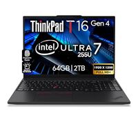 Lenovo ThinkPad T16 Gen 4 AI Business Laptop 16” FHD+ Display, Intel Ultra 7 255U (Beats i7-1355U), 64GB DDR5 RAM, 2TB SSD, 5MB Webcam, Fingerprint, Backlit KB, WiFi 6E + BT, RJ-45, HDMI, Win 11 Pro