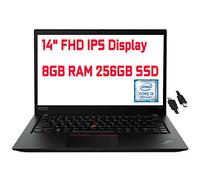 Lenovo ThinkPad T490S Business Laptop Computer 14” FHD IPS Display 8th Gen Intel 4-Core i5-8265U 8GB RAM 256GB SSD Fingerprint Backlit KB Dolby Win10 Pro +HDMI Cable
