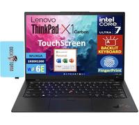 Lenovo ThinkPad X1 Carbon AI Business Laptop 14.0" Touchscreen WUXGA Display (Intel Core Ultra 7 155U, 32GB LPDDR5X, 1TB PCIe SSD, Win 11 Home) w/MS 365 Personal, DKZ USB Port Expander