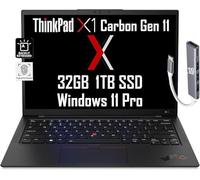 Lenovo ThinkPad X1 Carbon Gen 11 14" Fhd+ (Intel 13th Gen 10-Core i7-1365U, 32GB RAM, 1TB SSD) Business Laptop, Fhd Webcam, IST Hub, Win 11 Pro