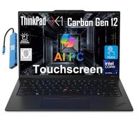 Lenovo Gen 12 ThinkPad X1 Carbon (14" FHD+ Touchscreen, Intel Core Ultra 7 165U vPro, 32GB / 1TB SSD), AI PC, Backlit, FP, IST Hub, 1080p Webcam, Win 11 Pro w/AI Copilot, Black, 21KC000MUS