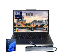 Lenovo ThinkPad X1 Carbon Gen 13 Business AI Laptop, Intel Core Ultra 7 255U, 14" FHD+ Touchscreen, 32GB DDR5, 2TB SSD, 1080p IR Camera, Fingerprint, Wi-Fi 6E, Win 11 Pro, Bundle with 7-in-1 USB-C Hub