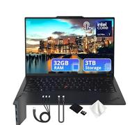 Lenovo ThinkPad X1 Carbon Gen 13 Touchscreen 14" WUXGA Laptop, Intel Core Ultra 7 255U, 32GB LPDDR5X, 3TB Storage(2TB SSD&1TB Docking Station Set), Backlit Keyboard, Fingerprint, Win 11 Pro, Black