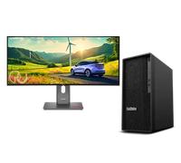 Lenovo ThinkStation P2 TWR G2 U7 16 x2 + ThinkVision P34WD-40 34 UWQHD Docking Intel Core Ultra 7 265 vPro Processor E-cores up to 4.60 GHz P-cores up to 5.20 GHz, Windows 11 Pro 64, 1 TB SSD TLC Opal