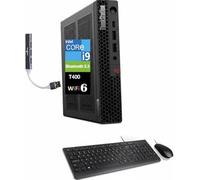 Lenovo ThinkStation P3 Tiny Workstation Mini Desktop (Intel i9-14900 vPro, T400 4GB, 64GB DDR5, 2TB PCIe SSD, WiFi 6, Bluetooth 5.3, RJ-45, 1x DP; 3X mDP, Win 11 Pro) w/DKZ USB Port Expander