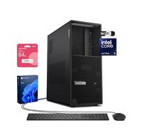 Lenovo ThinkStation P3 Tower Desktop AI PC, Intel Core Ultra 5 225, 16GB DDR5, 1TB SSD, Support 3-Display 4K, Wi-Fi 7, HDMI, DP, Wired KB & Mouse, Windows 11 Pro, Business Workstation, w/Bundle