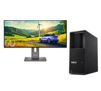 Lenovo ThinkStation P3 TWR G2 U7 32G x2 + ThinkVision P34WD-40 34 UWQHD Docking Intel Core Ultra 7 265K vPro Processor E-cores up to 4.60 GHz P-cores up to 5.40 GHz, Windows 11 Pro 64, 1 TB SSD M.2 22