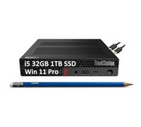 Lenovo ThinkStation P340 Tiny Workstation (Intel 6-Core i5 (> i7-1165G7), 32GB RAM, 1TB SSD, UHD Graphics) Mini Business Desktop PC, 3-Yr Warranty, Ethernet, IST Cable, Win 11 Pro, Black