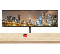 Lenovo ThinkVision S24e-20 23.8" Full HD 1920 x 1080 WLED LCD Monitor 2-Pack Bundle with Mini Glow in The Dark Speaker, 250 Nit, FreeSync, HDMI-VGA, Raven Black, & Adjustable Desk Mount Monitor Stand