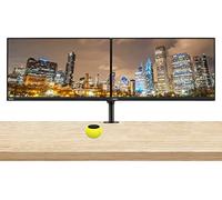 Lenovo ThinkVision S24e-20 23.8" Full HD 1920 x 1080 WLED LCD Monitor 2-Pack Bundle with Mini Glow in The Dark Speaker, 250 Nit, FreeSync, HDMI-VGA, Raven Black, & Adjustable Desk Mount Monitor Stand