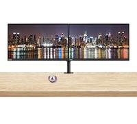 Lenovo ThinkVision S24e-20 23.8" Full HD 1920 x 1080 WLED LCD Monitor 2-Pack Bundle with Mini Speaker, 250 Nit, FreeSync, HDMI-VGA, Raven Black, & Adjustable Desk Mount Monitor Stand